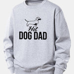 Hot Dog Dad Print Relax Fit Sweatshirt