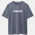 Vague Focus Print Drop Shoulder Oversize T-Shirt