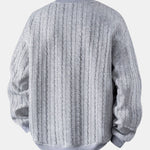 Relax Fit Twist Jacquard Crew Neck Sweatshirt
