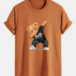 Regular Fit Cool Bear Print Cotton T-Shirt