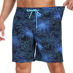 2 In 1 Palm Tree Print Swim Shorts