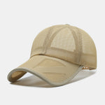 Solid Color Hollow Mesh Baseball Cap