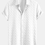 Checkerboard Textured Button Up Shirt