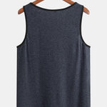 Tank Top With Wave Pattern Pocket