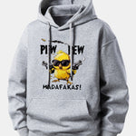 PEW PEW MADAFAKAS Chicken Print Relax Fit Hoodie