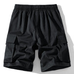 3 Pieces Solid Drawstring Cargo Shorts