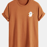 Regular Fit Beer Ghost Print Cotton T-Shirt