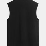 Solid Cotton Sleeveless T-Shirt