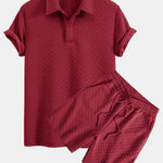 Geometric Jacquard Polo & Geometric Jacquard Shorts