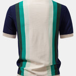 Striped Knitted Polo Shirt