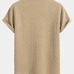 Stripe Jacquard Arc Hem T-Shirt