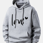 Love Print Relax Fit Hoodie