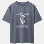 Cowboy Goose Print Drop Shoulder Oversize T-Shirt