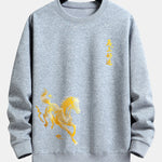 Lucky Year of the Horse Graphic Relax Fit Sweatshirt