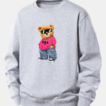 Hip Hop Bear Print Relax Fit Sweatshirt