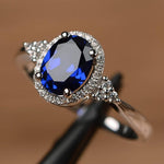 Midnight Majesty Sapphire Oval Ring