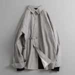 Retro Irregular Placket Casual Shirt