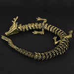 Buddha Stones Brass Copper Dragon Wealth Luck Protection Statue Figurine Home Decoration