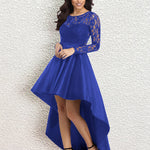 Zeagoo Women's Asymmetrical Lace Bridesmaid Dress