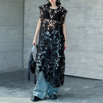 French Retro Hollow Lace Cover-up Dress