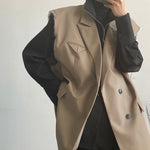Raw-Edge Deconstructed Suit Vest