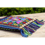 Buddha Stones Tibetan Handmade Embroidered Camellia Canvas Shoulder Bag Crossbody Bag