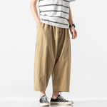 Retro Straight Loose Cropped Trousers