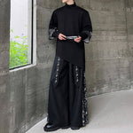 Half Turtleneck Pullover Asymmetrical Top