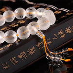 Buddha Stones "Blessings of Light and Protection" White Crystal Bracelet Includes Gift Message Card