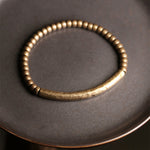 Buddha Stones Simple Design Copper Brass Bead Luck Wealth Bracelet