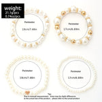 Pearl Stacking Bracelet Set of 4