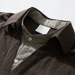 Casual Oversized Faux Two-piece Shirt