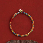 Buddha Stones "May you be healthy and happy" Lucky Multicolored Bracelet