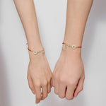 Buddha Stones 18K Gold Plated Hetian Jade Peace Buckle Fu Character Luck Red Rope Bracelet