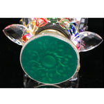Buddha Stones Lotus Flower Crystal Candle Holder Home Office Offering Decoration