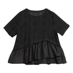 Hollow Top Fake Two-piece Stitching T-shirt