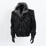 Fur Collar PU Leather MotorcycleJacket