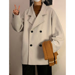 Double-breasted Loose Woolen Jacket