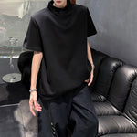 Loose Solid Color Padded Shoulder T-shirt