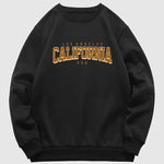 Men's "CALIFORNIA" letter print casual crew neck sweatshirt