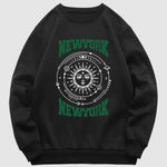 Men's Ethnic New York Graphic Print Crew Neck Sweatshirt