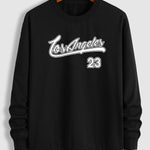 Men's Versatile Letter Print Casual Round Neck Sweatshirt
