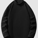 Men's Solid Color Cashmere Half Turtle Neck Round Neck Long Sleeve T-Shirt