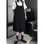 Solid Color Loose Casual Wide-leg Overalls