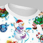 Men's Colorful Christmas Print Crew Neck T-shirt