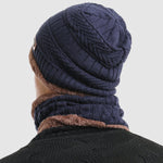 Men's Knitted  Matching Integrated Hat