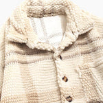 Men's Vintage Plaid Fleece Lapel Jacket