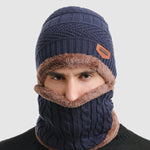 Men's Knitted  Matching Integrated Hat