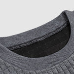 Men's waffle texture solid color casual sweatshirt