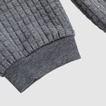 Men's waffle texture solid color casual sweatshirt